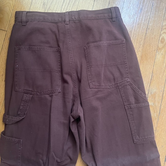 Brown straight leg cargo trousers - Picture 8 of 10